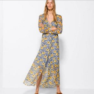 Massimo Dutti Long Dress, partial lining. Lovely floral pattern!